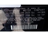 2019 Ioniq Hybrid Color Code for Black Noir Pearl - Color Code: NKA