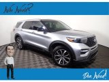 2021 Iconic Silver Metallic Ford Explorer ST 4WD #146141323
