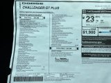 2023 Dodge Challenger GT Plus Window Sticker
