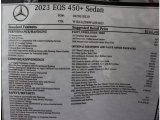 2023 Mercedes-Benz EQS 450+ Sedan Window Sticker