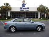 2009 Medium Silver Blue Hyundai Sonata GLS #14587015