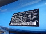 2020 Kona Color Code for Surf Blue - Color Code: Z3U