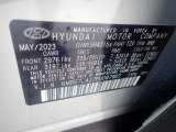 2023 Santa Fe Hybrid Color Code for Shimmering Silver - Color Code: T2X