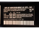 2023 EQE Color Code for Obsidian Black Metallic - Color Code: 197