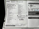 2024 Jeep Wrangler 4-Door Willys 4x4 Window Sticker