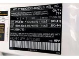 2020 GLS Color Code for designo Diamond White Metallic - Color Code: 799