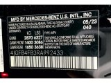 2024 GLE Color Code for Black - Color Code: 040