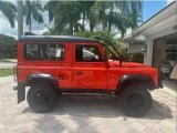 Burnt Orange Land Rover Defender in 1987