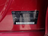 2016 Sonata Color Code for Venetian Red - Color Code: TR