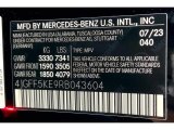 2024 GLS Color Code for Black - Color Code: 040