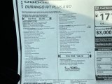 2023 Dodge Durango R/T AWD Window Sticker