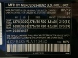 2020 GLE Color Code for Obsidian Black Metallic - Color Code: 197