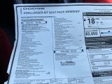 2023 Dodge Challenger R/T Scat Pack Widebody Window Sticker