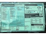 2023 Honda Accord EX Window Sticker