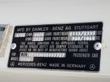 1980 Mercedes-Benz E Class 300 D Sedan Info Tag