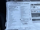 2023 Dodge Challenger SRT Hellcat JailBreak Window Sticker