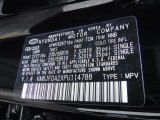 2023 Tucson Color Code for Phantom Black - Color Code: TCM