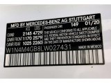 2020 GLB Color Code for Polar White - Color Code: 149