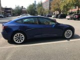 Deep Blue Metallic Tesla Model 3 in 2021