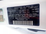 2024 Elantra Color Code for Serenity White - Color Code: W6H