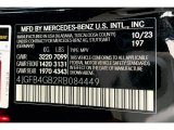 2024 GLE Color Code for Obsidian Black Metallic - Color Code: 197