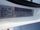 2020 Compass Color Code for White - Color Code: PW3