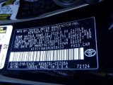 2024 Camry Color Code for Midnight Black Metallic - Color Code: 218