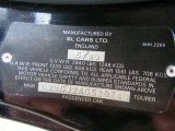 1980 MG MGB Mark III Limited Edition Info Tag