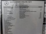 2023 Mercedes-Benz EQB 300 4Matic Window Sticker
