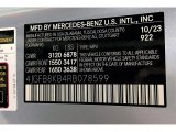 2024 GLE Color Code for Cirrus Silver Metallic - Color Code: 922