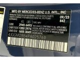 2023 EQE Color Code for Twilight Blue Metallic - Color Code: 842