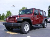 2009 Red Rock Crystal Pearl Jeep Wrangler Unlimited X 4x4 #14711332