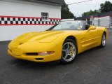 2002 Millenium Yellow Chevrolet Corvette Convertible #14720256