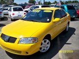 Sunburst Yellow Nissan Sentra in 2006