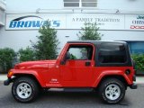 2005 Flame Red Jeep Wrangler X 4x4 #14827631