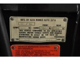 1987 Alfa Romeo Spider Veloce Info Tag