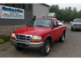 1999 Bright Red Ford Ranger XLT Regular Cab 4x4 #15467159