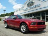 2008 Dark Candy Apple Red Ford Mustang V6 Deluxe Coupe #15516069