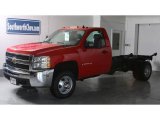 2009 Victory Red Chevrolet Silverado 3500HD Work Truck Regular Cab 4x4 Chassis #15719759