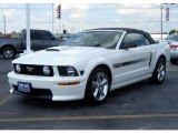 Performance White Ford Mustang in 2007