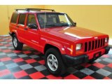 2000 Flame Red Jeep Cherokee Sport 4x4 #16031972