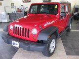 2008 Flame Red Jeep Wrangler Unlimited X #16106463