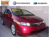 2007 Tango Red Pearl Honda Civic LX Sedan #16217833