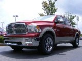 2009 Inferno Red Crystal Pearl Dodge Ram 1500 Laramie Crew Cab #16326561