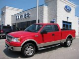 2007 Bright Red Ford F150 Lariat SuperCab 4x4 #16756251
