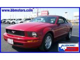 2008 Dark Candy Apple Red Ford Mustang V6 Premium Convertible #16763310
