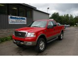 2004 Bright Red Ford F150 Lariat SuperCab 4x4 #16841645