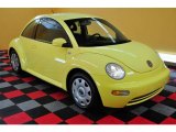 2001 Yellow Volkswagen New Beetle GL Coupe #16999689