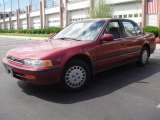 1992 Bordeaux Red Pearl Honda Accord LX Sedan #17113984