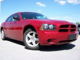 2008 Inferno Red Crystal Pearl Dodge Charger SE #17184230